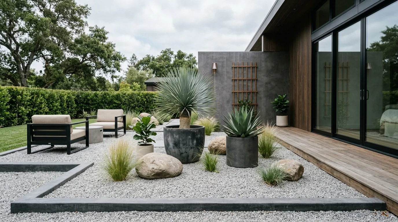 Minimal Modern Patio Garden